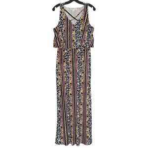 NWT Eye Candy Dress Leopard Y2K Statement Boho Safari Animal Retro Bold Maxi 1X